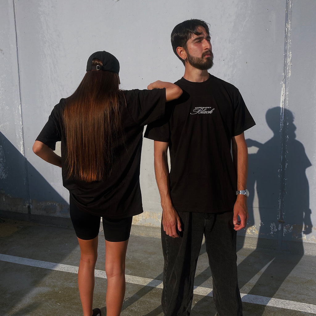 My Outfits Are Better in Black Oversized Tee